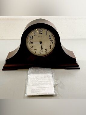 Bulova B1515 Brown Wood
Mantel Clock Quartz Analog
Triple Chime Westminster